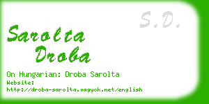 sarolta droba business card